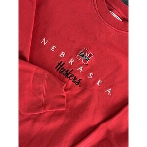 VTG Nebraska Huskers Crewneck Sweatshirt Mens XL Red Classic Soffe